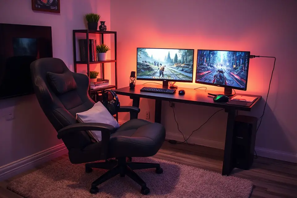 cozy gaming corner photo