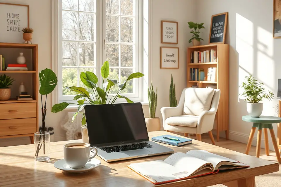 cozy home office atmosphere