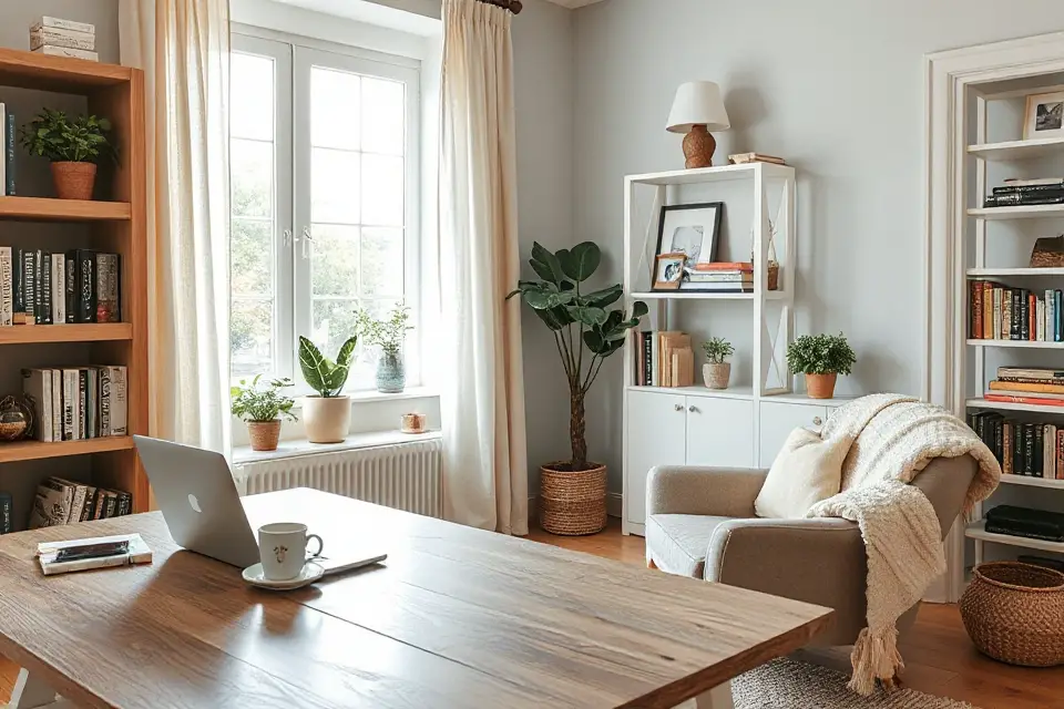 cozy home office atmosphere