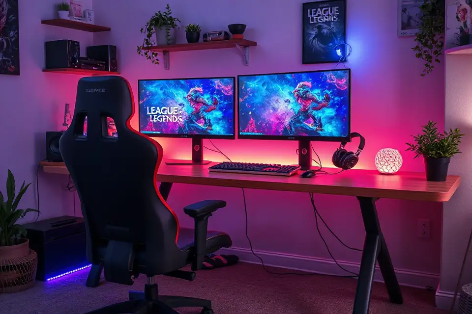 cozy league of legends setup