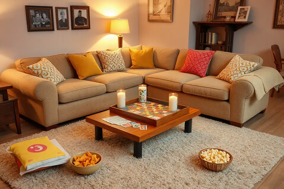 cozy living room ambiance