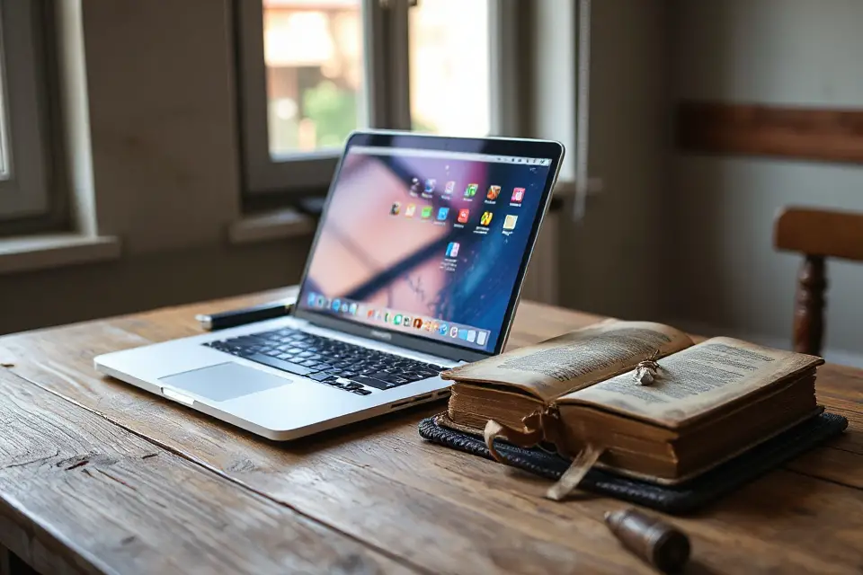 cozy workspace with inspiration