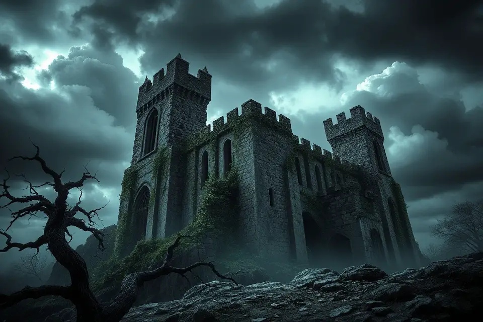 crumbling castle haunting beauty