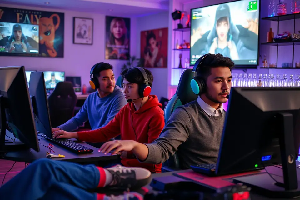 diverse players collaborating online