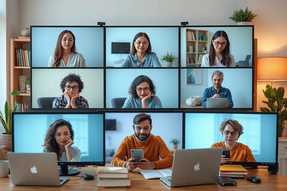 diverse virtual meeting collaboration