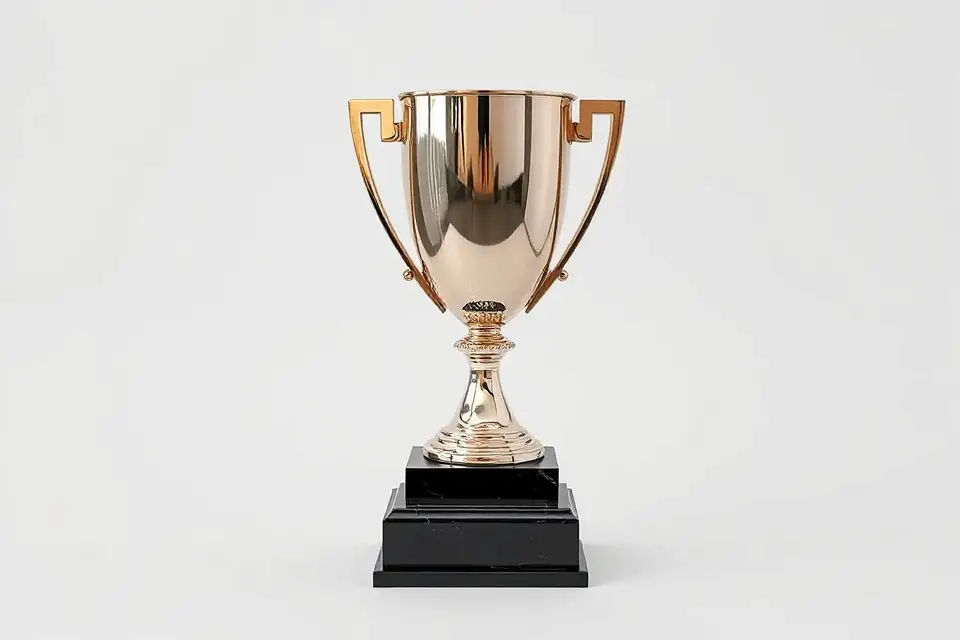esports trophy stock photo
