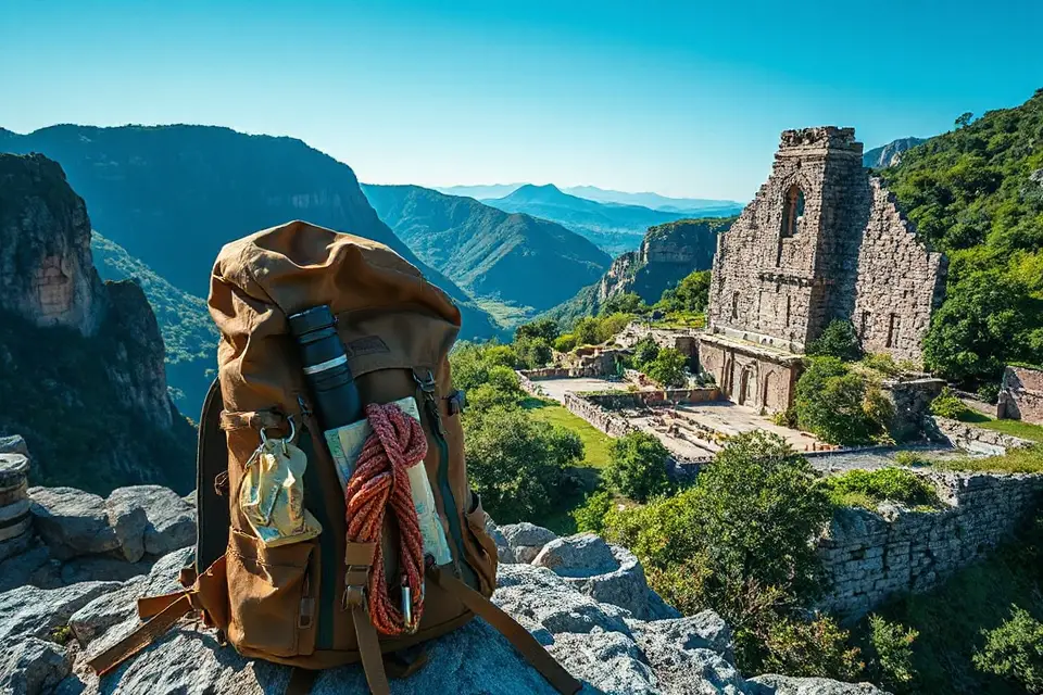 explorer s backpack in jungle