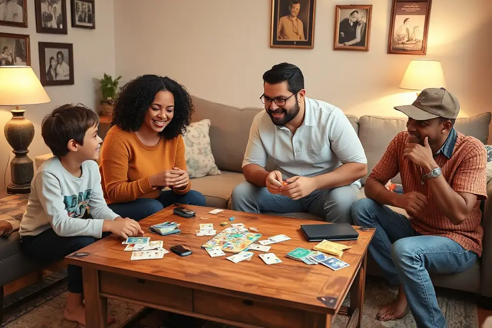 family bonding over games