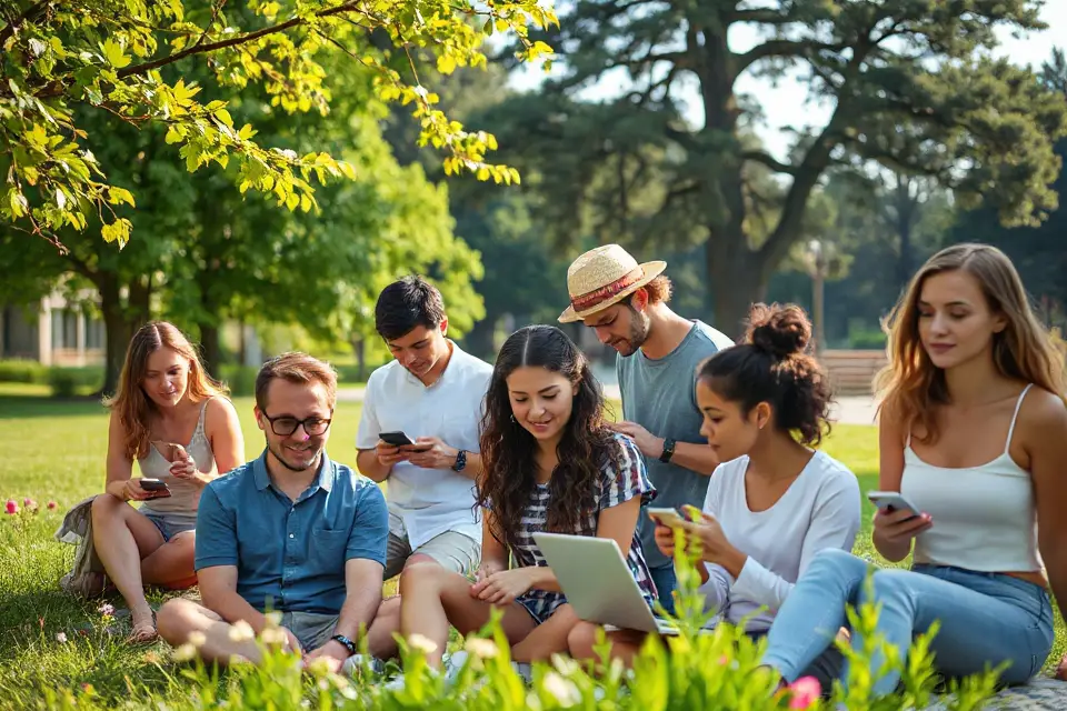 gadgets in nature contrast