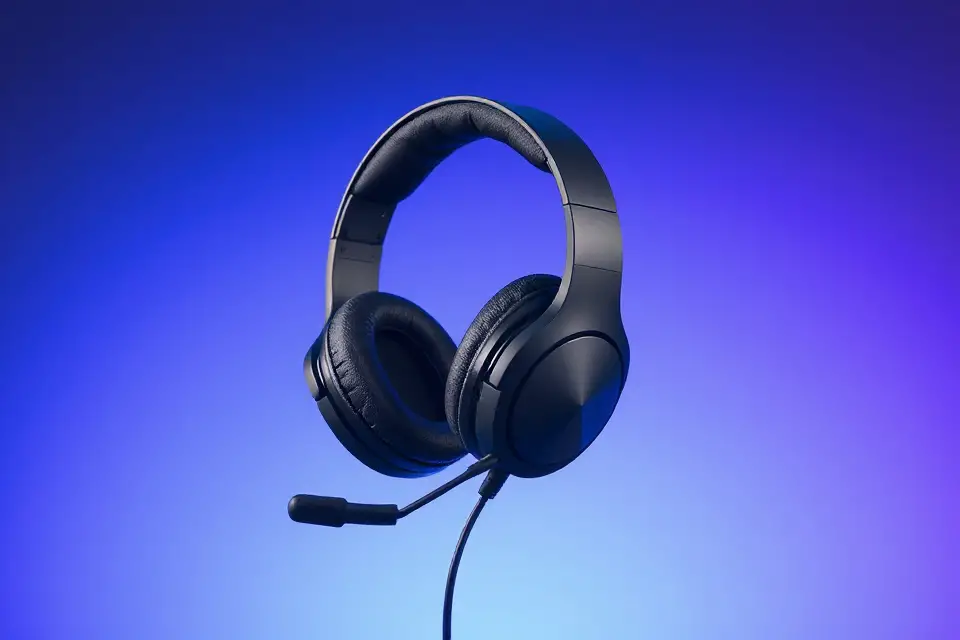 gaming headset gradient backdrop