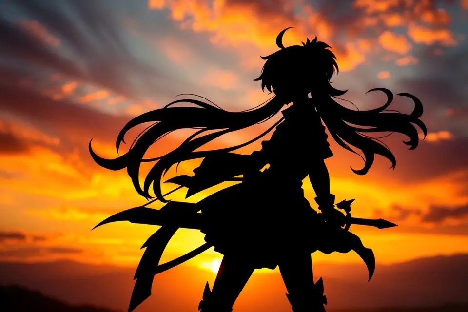 genshin impact character silhouette