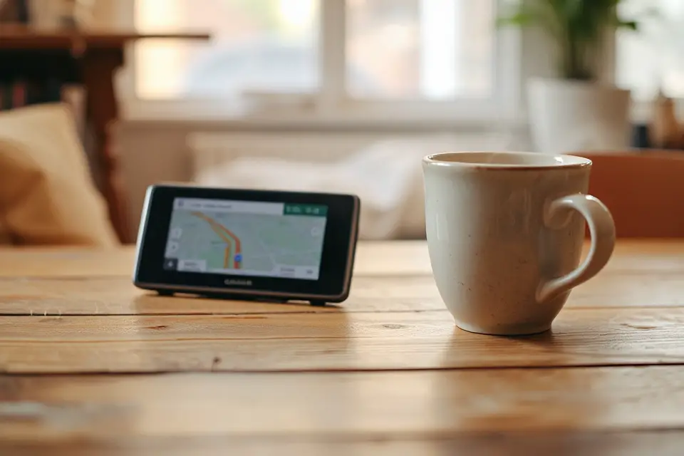 gps device and coffee
