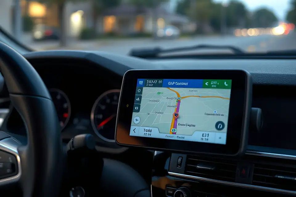gps device on dashboard