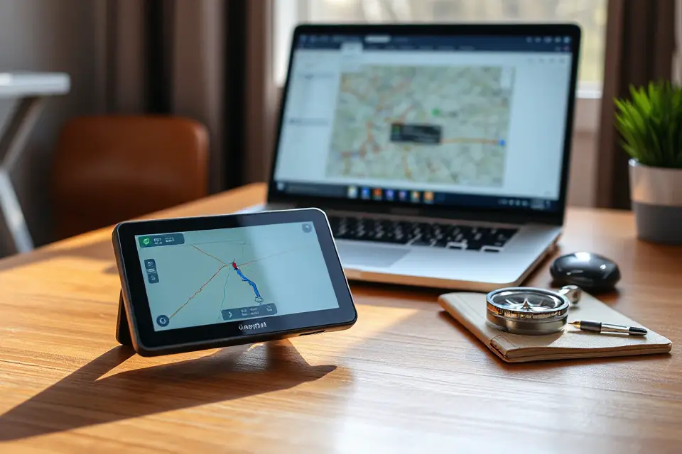gps device on desk