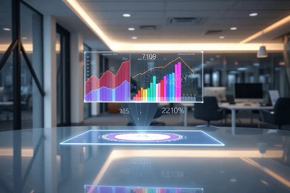 holographic data visualization display