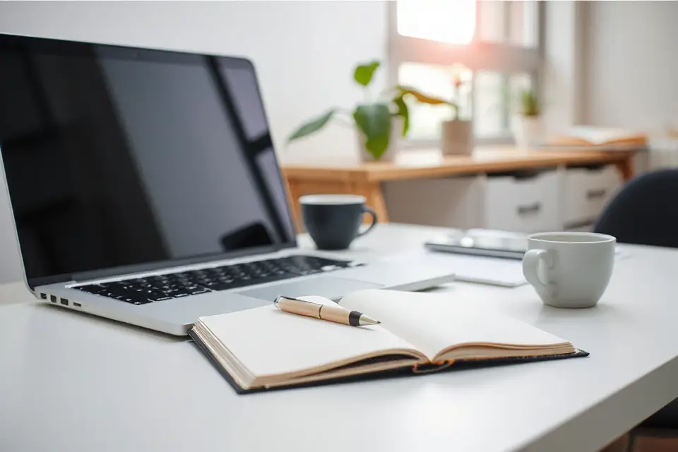 inspiring clean workspace photo