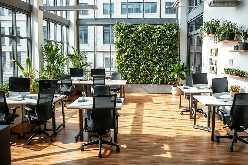 inviting tech workspace greenery