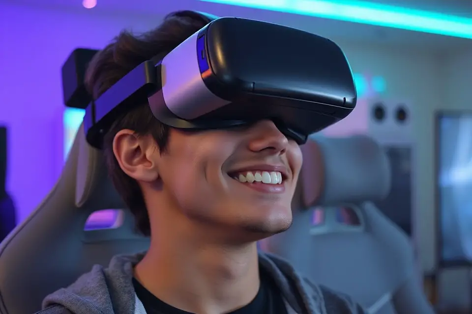 joyful virtual reality gaming