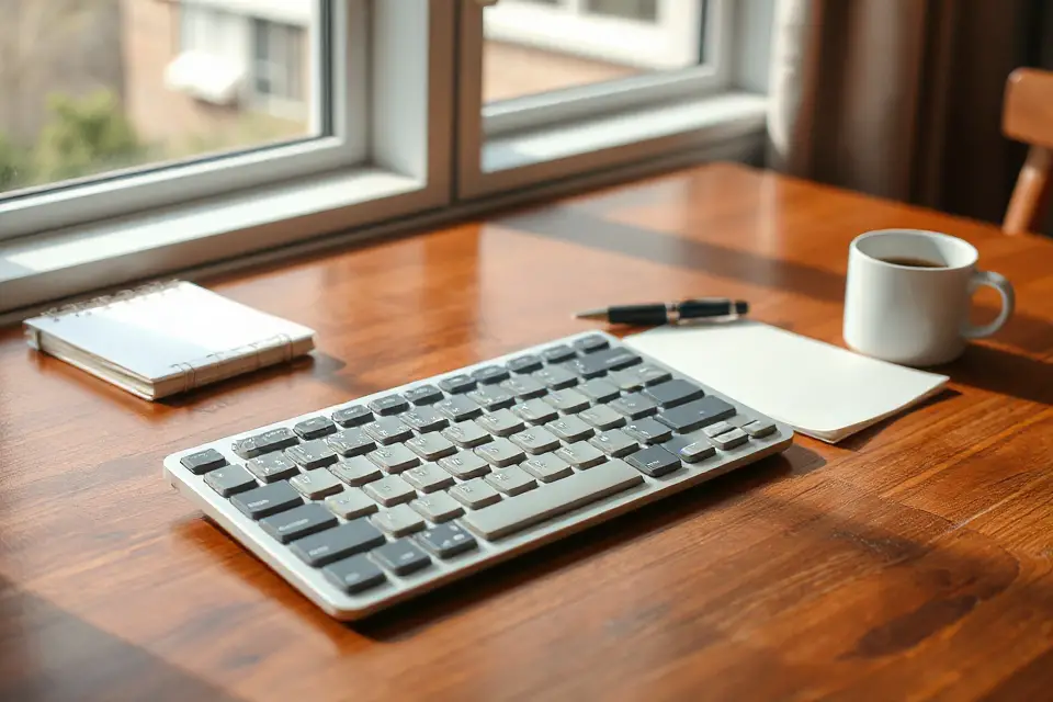 keyboard connected table photo