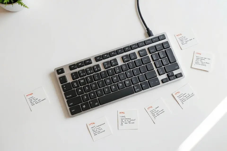 keyboard with programming snippets