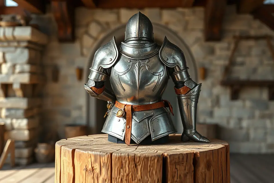 knight s armor on pedestal