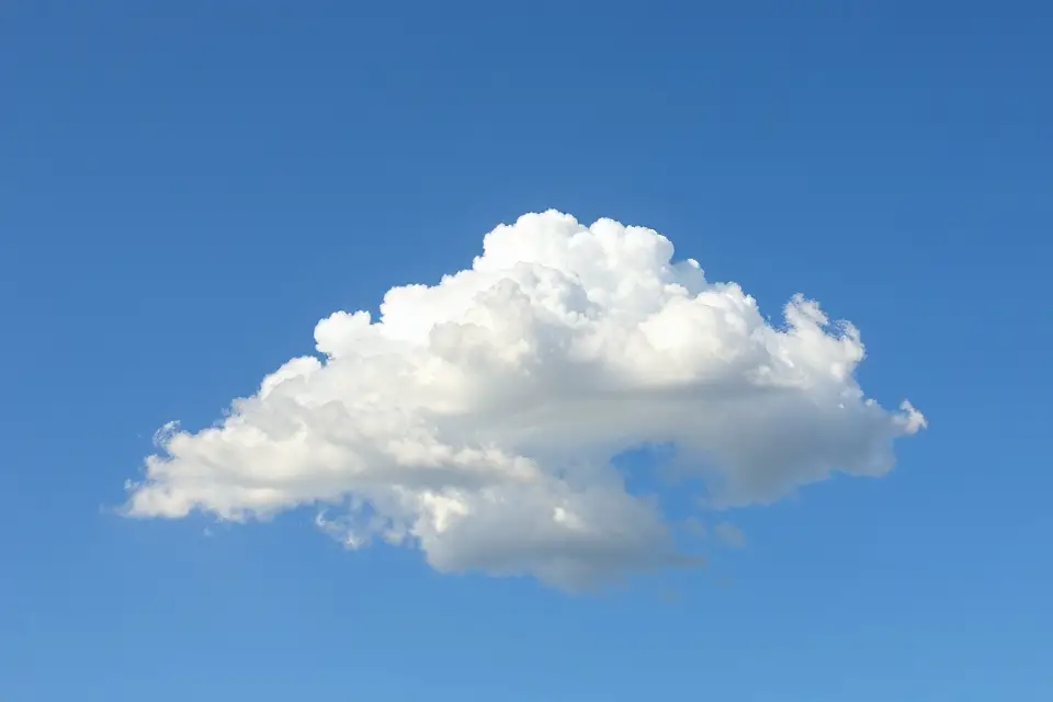 lone cloud blue sky