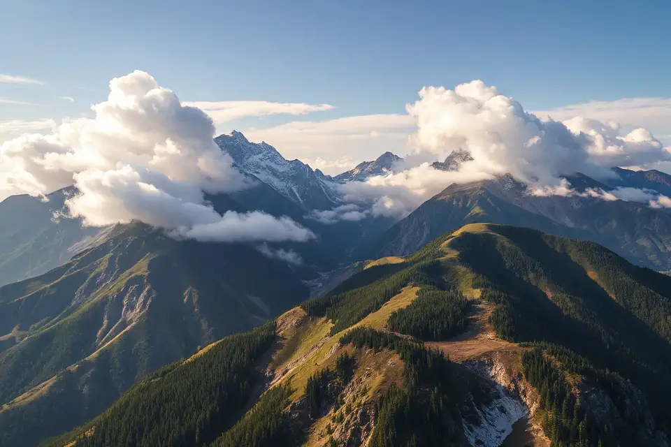 majestic mountain drone photo