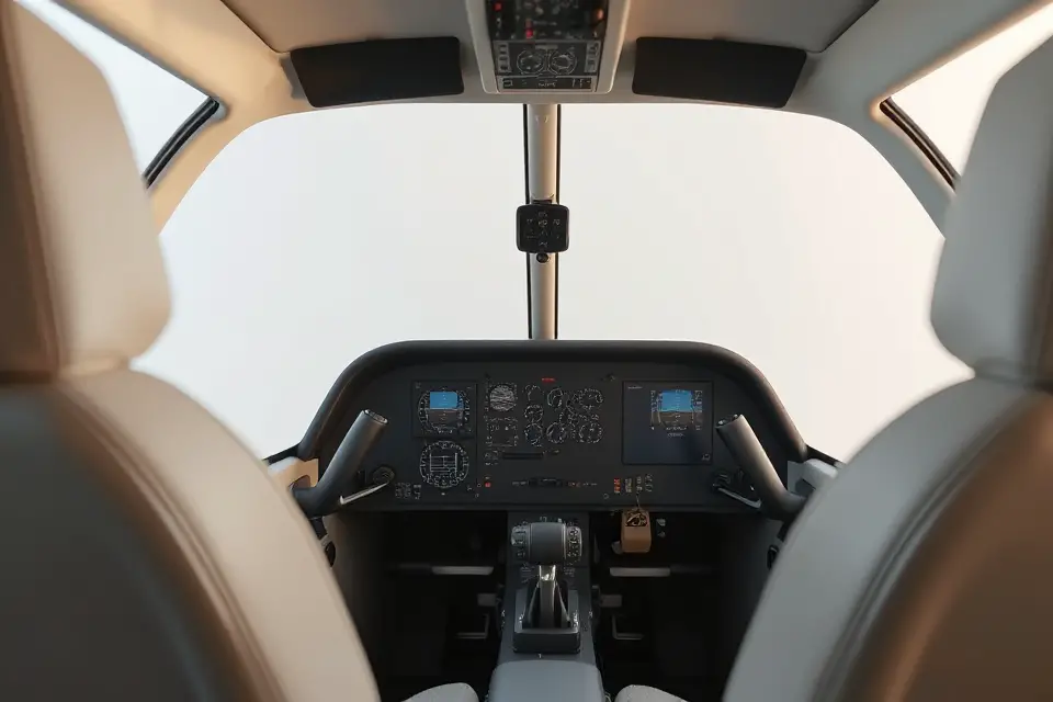 minimalist cockpit stock photo