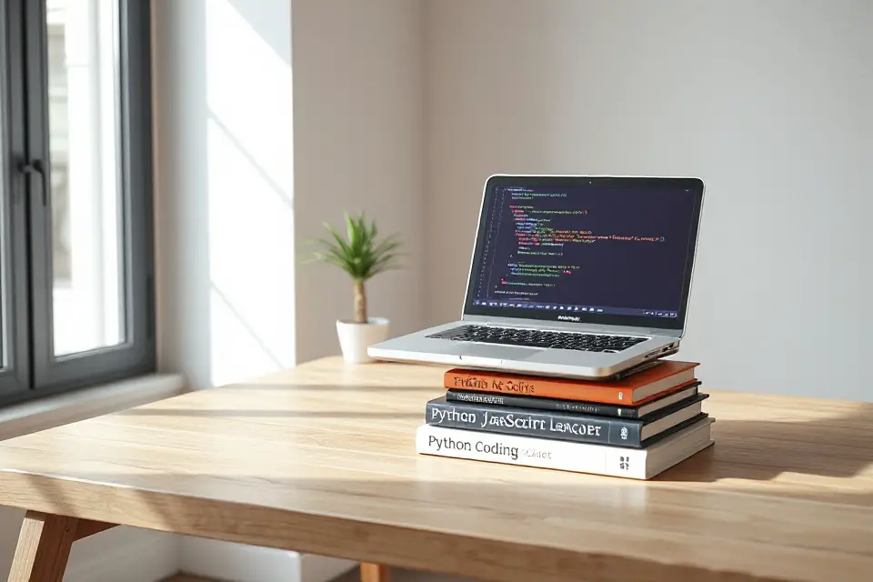 minimalist coding workspace photo