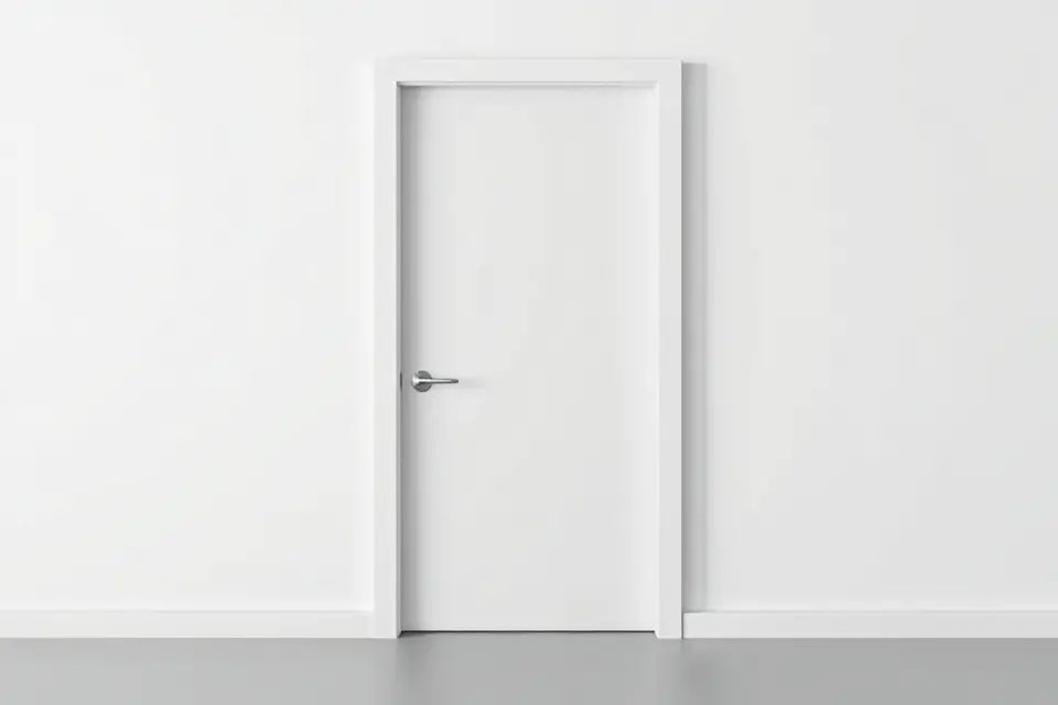 minimalist door stock photo