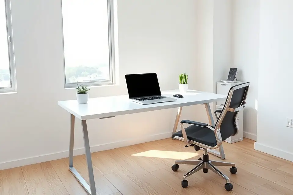 minimalist tech workspace photo