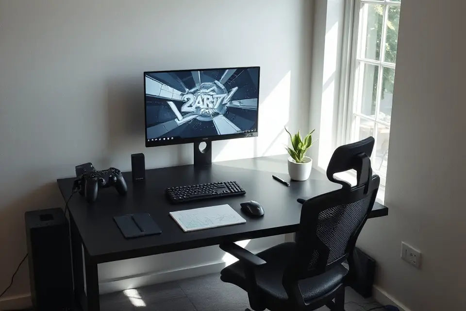 minimalist workspace for creativity