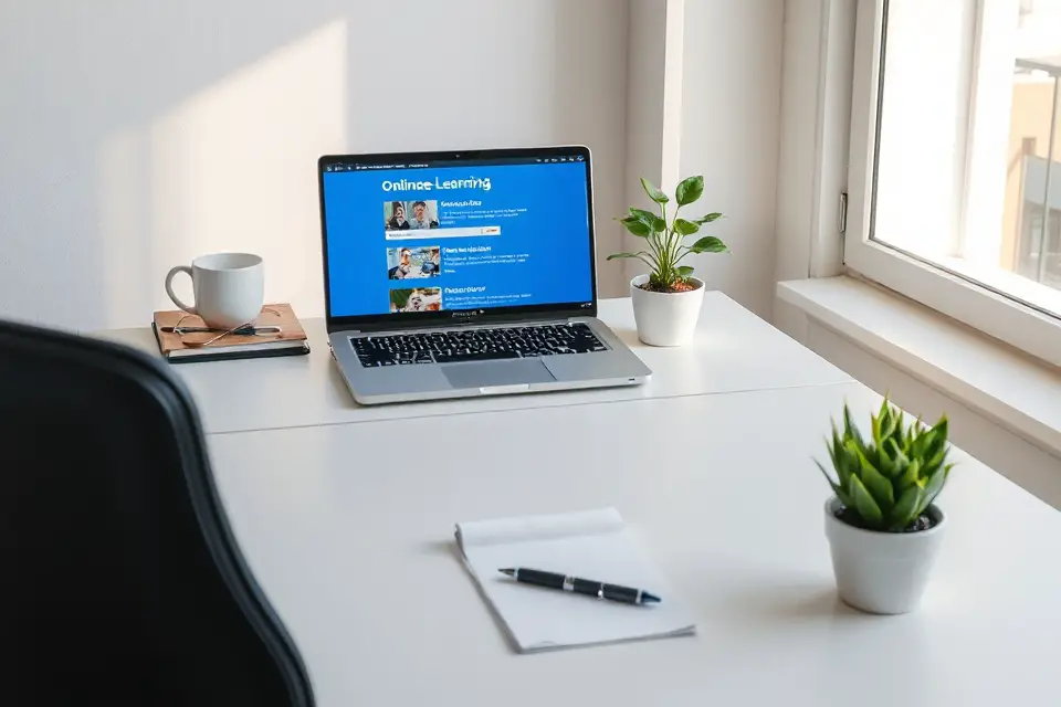 minimalist workspace for learning