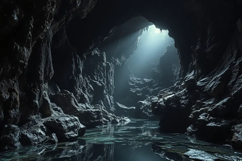 mysterious metroid cave image