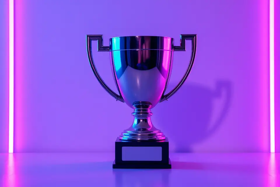 neon esports trophy photo