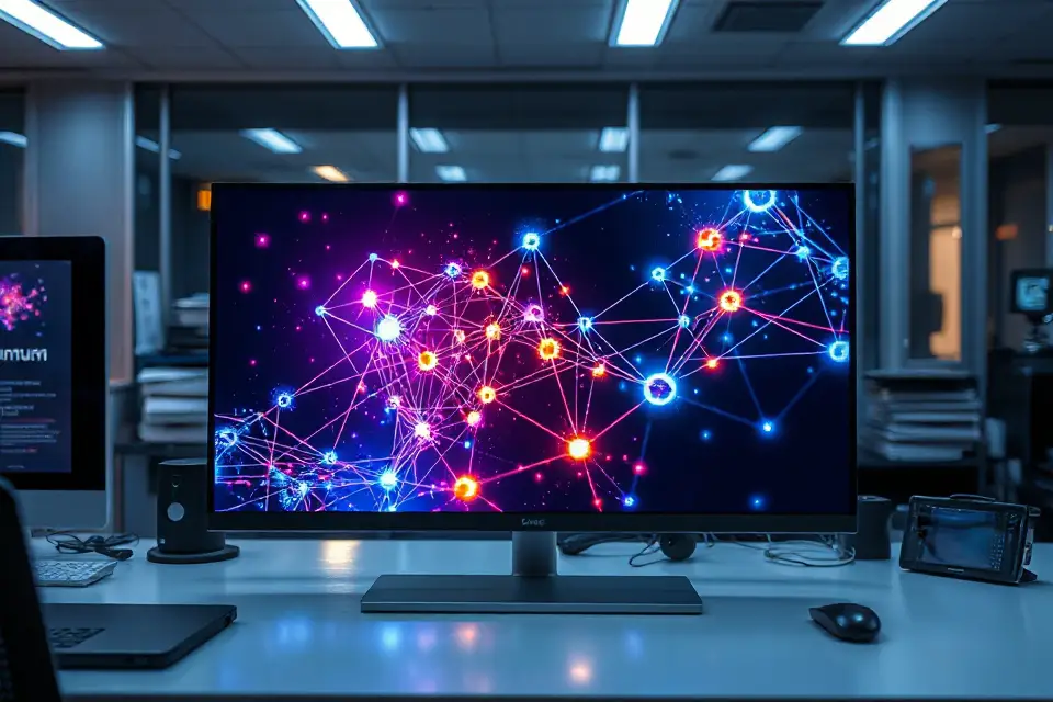 quantum computing stock photo