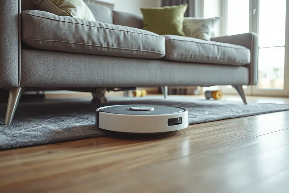 robot vacuum under couch