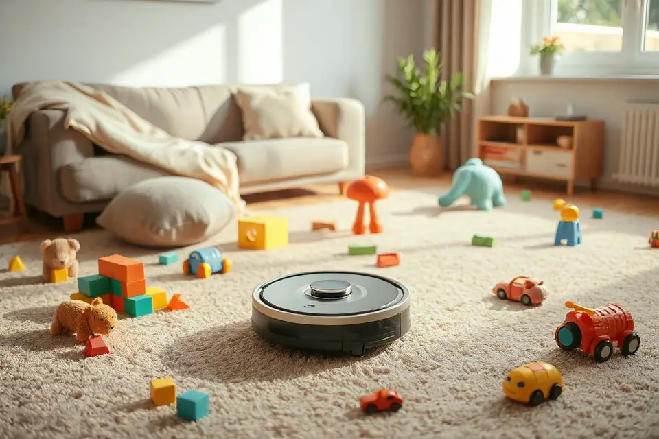 robot vacuum with toys
