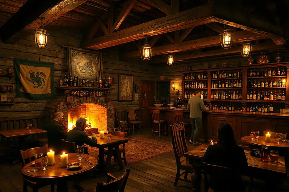 rustic tavern adventure ambiance