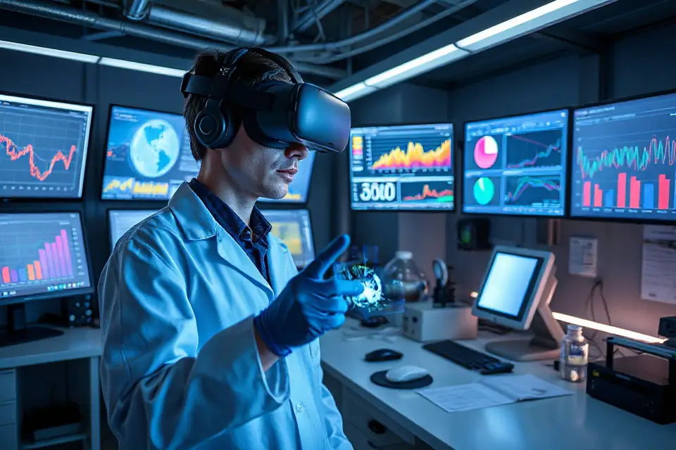 scientist analyzing vr data