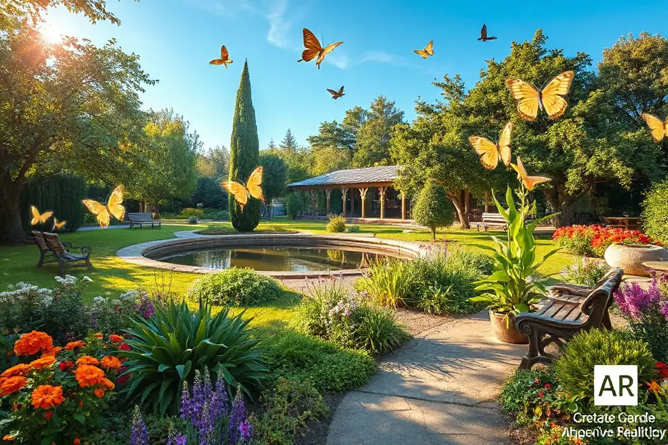 serene garden ar photo