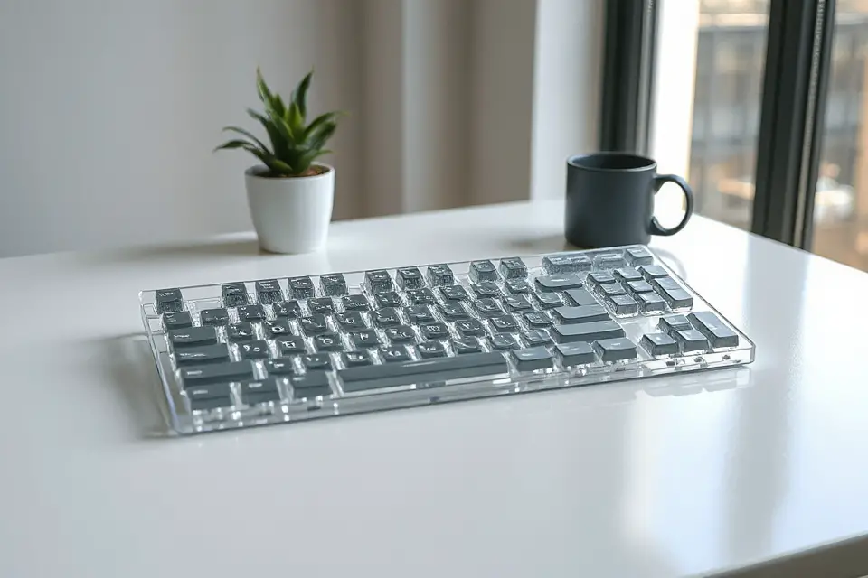 sleek transparent keyboard image