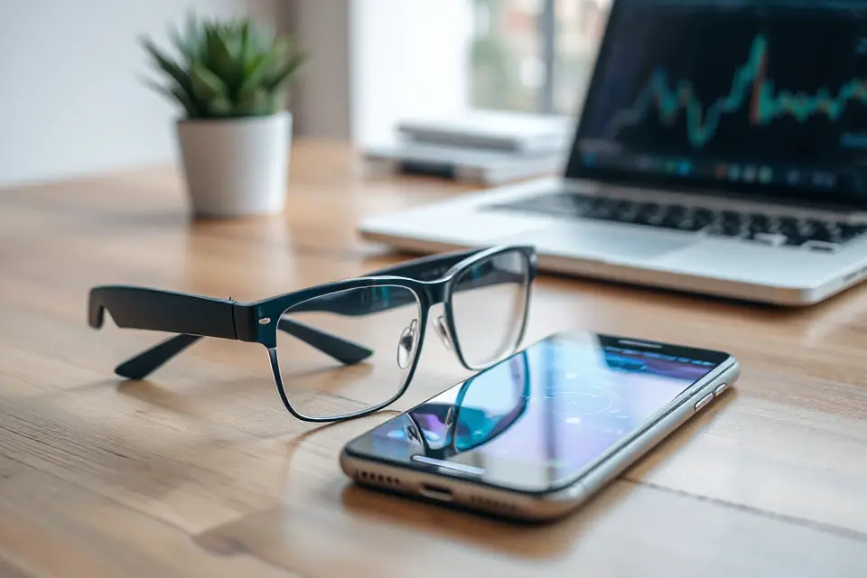 smart glasses and smartphone