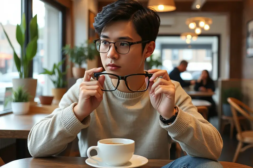 smart glasses in caf