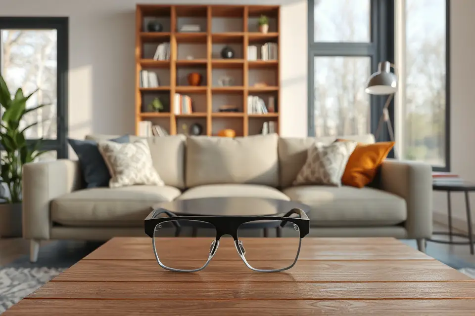 smart glasses modern living room
