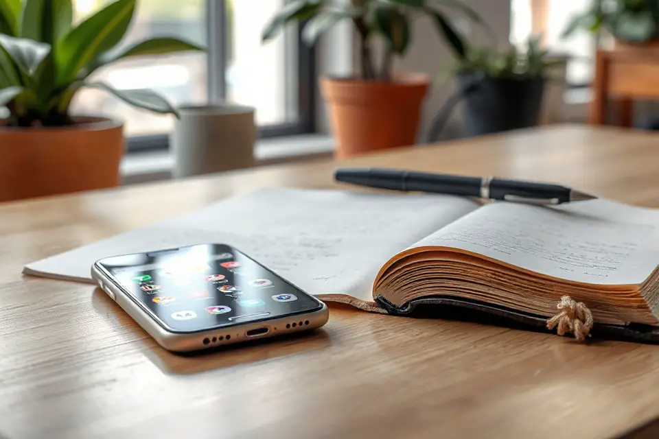 smartphone and notebook harmony