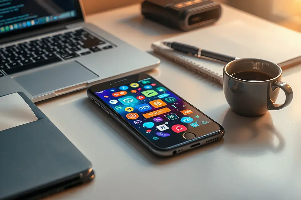 smartphone coding icons image