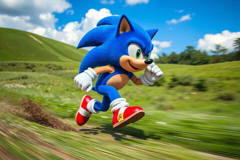 sonic speed motion blur