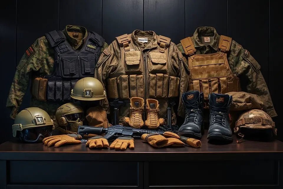 tactical gear stock photo
