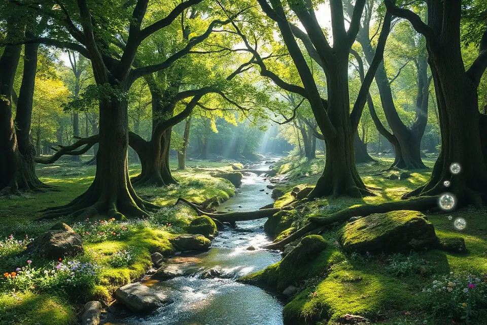 tranquil forest scene download